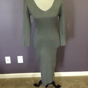 Gray long sleeve dress